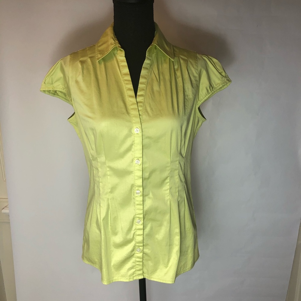 Banana Republic Chartreuse Blouse